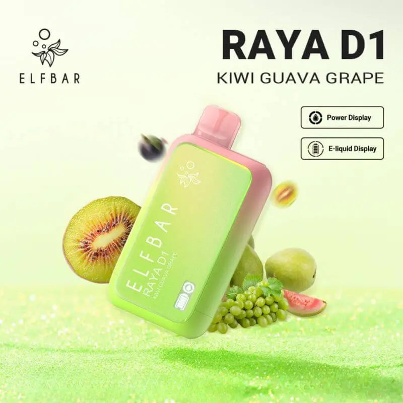 SGVape-ELFBAR-RAYA-D1-13K-KIWI-GUAVA-GRAPE-SG-Vape-Hub