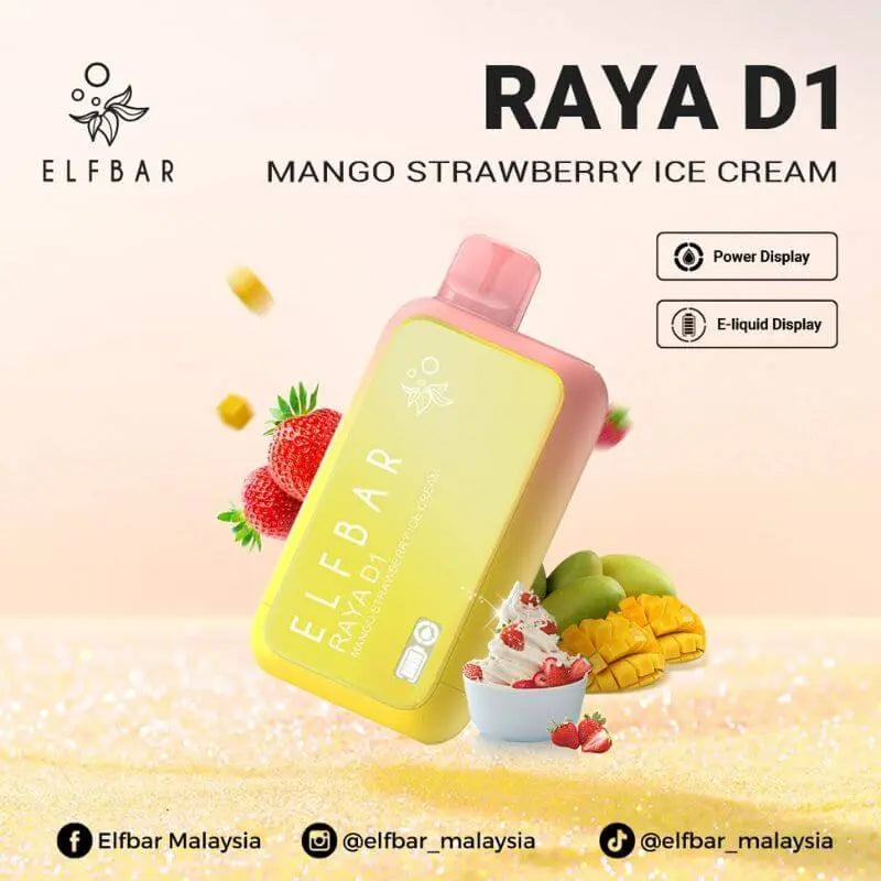 SGVape-ELFBAR-RAYA-D1-13K-MANGO-STRAWBERRY-ICE-CREAM-SG-Vape-Hub