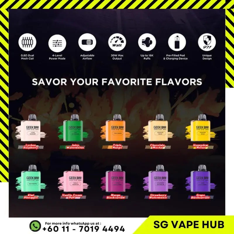SGVape-GEEKBAR-911-GT-16000-PUFFS-SG-Vape-Hub