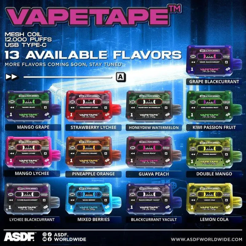 SGVape-VAPETAPE-12K-PUFFS-FLAVORS-LIST-SG-Vape-Hub