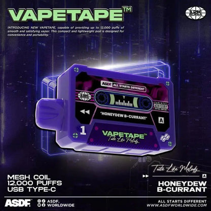 SGVape-Vapetape-12k-Honeydew-Blackcurrant-SG-Vape-Hub