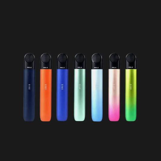 SGVape-7-RELX-INFINITY-PLUS-IN-A-BLACK-COLOR-BACKGROUND-SG-Vape-Hub